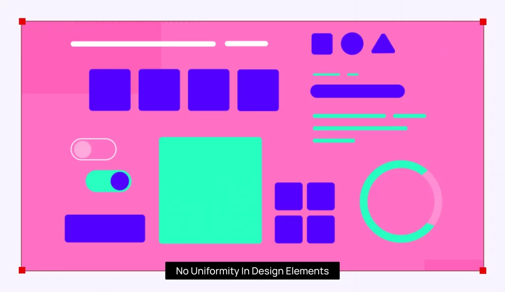 No Uniformity in Design Elements